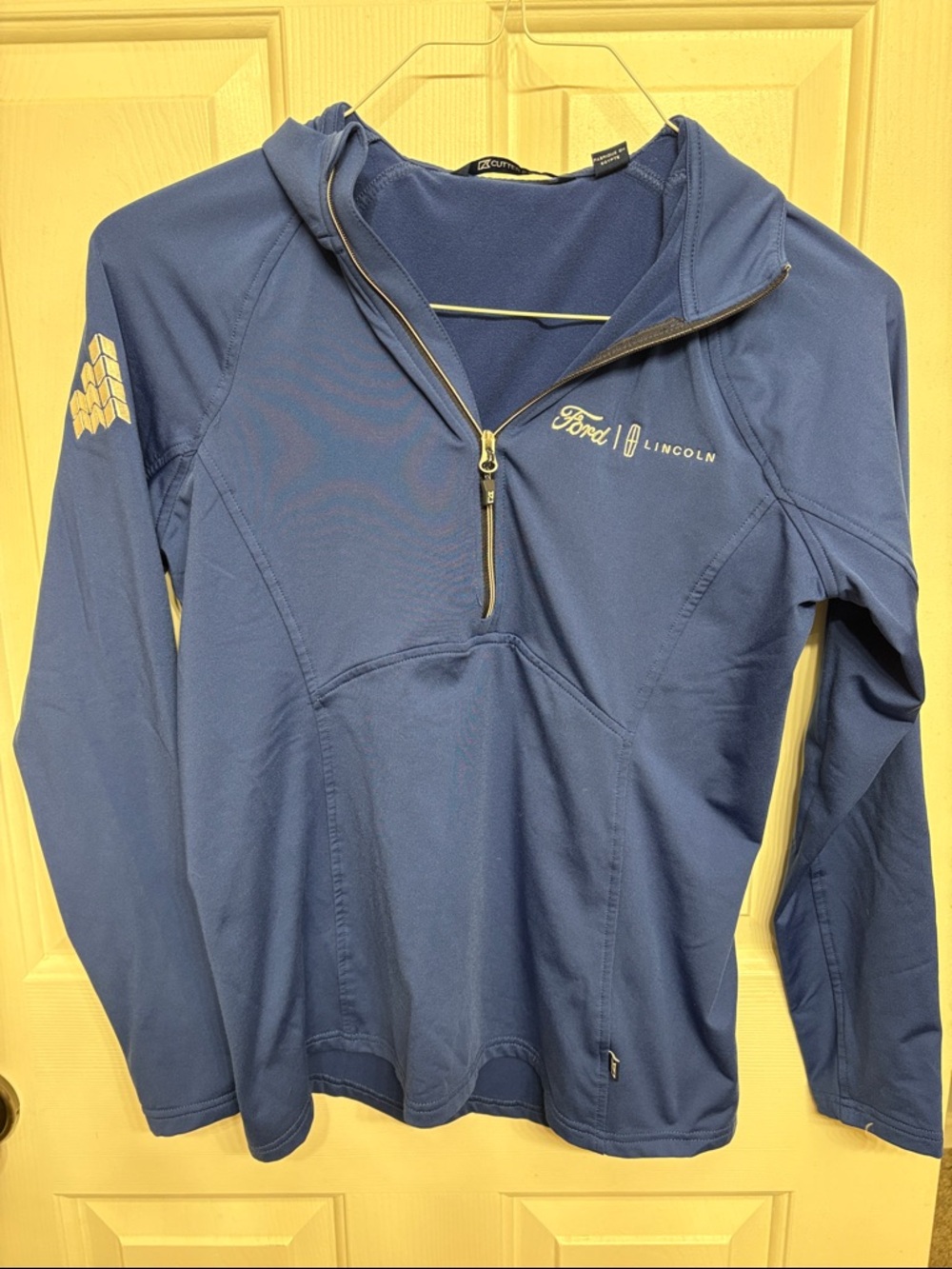Women's Navy Quarter-Zip Hoodie Sweatshirt